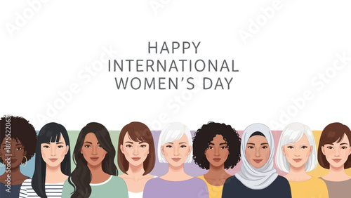 Diverse women celebrate international women's day with unity and solidarity