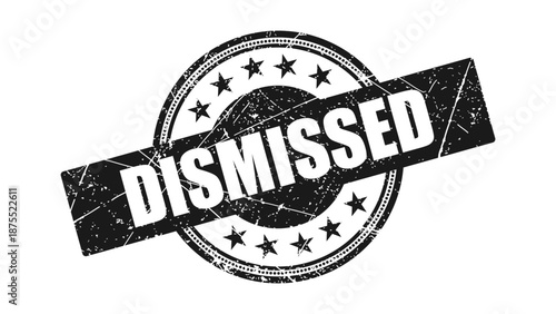 Dismissed stamp with grunge texture