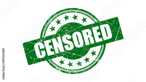 Censored stamp with grunge texture