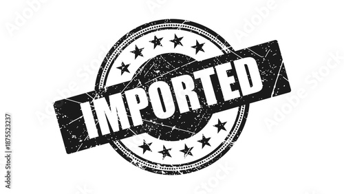 Imported stamp with grunge texture