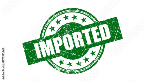 Imported stamp with grunge texture