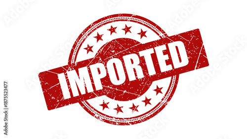 Imported stamp with grunge texture