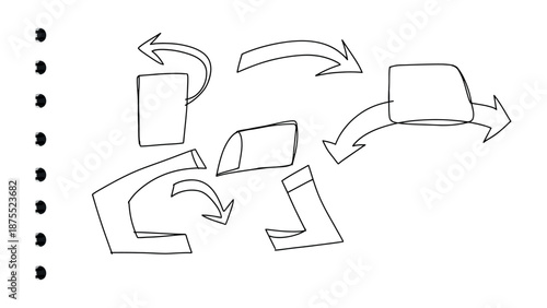 Workflow Diagram: A meticulously crafted diagram illustrates a dynamic workflow with interconnected shapes and directional arrows. Representing the seamless flow of processes and concepts.