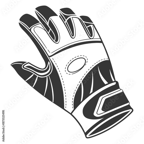 Black and white goalkeeper glove