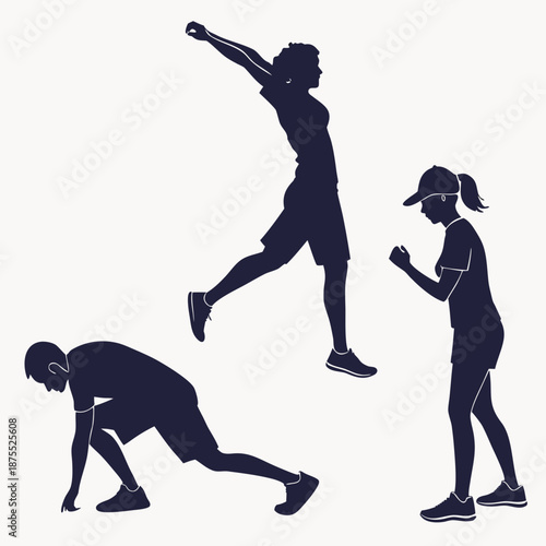 Individuals performing various exercises