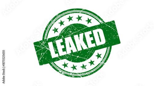 Leaked stamp with grunge texture