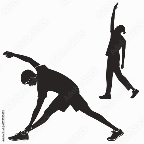 Person performing stretching exercises