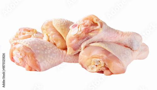 Tableau sur toile bunch raw chicken drumsticks isolated.