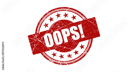 Oops! stamp with grunge texture