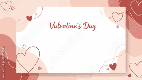 Romantic vector background with heart shapes and gentle abstract patterns for special occasion greetings