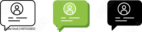 Customer support chat bubble and online help desk icons with headset for medical and business service.
