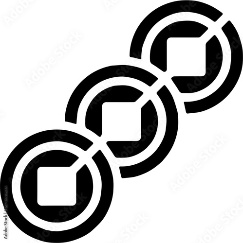 Interconnected Chinese Coins Wealth Symbol