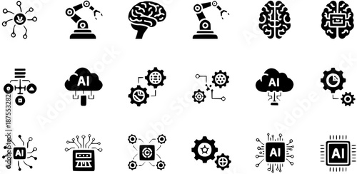 Cybersecurity icon seamless black and white vector pattern