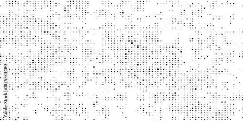 grunge black and white texture featuring halftone dots and dust screen print effect for graphic projects