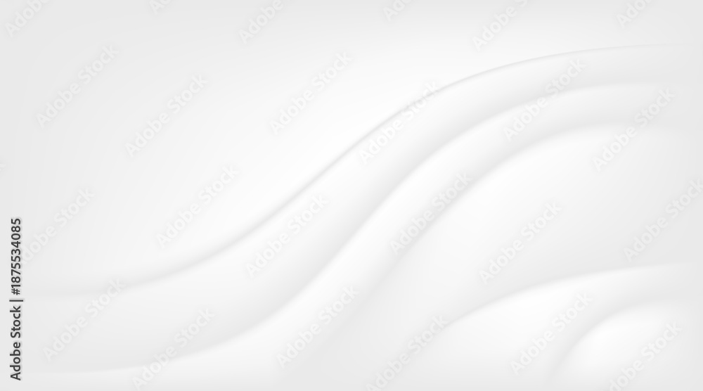 Obraz premium Abstract soft textured color background smooth gradient white gray wave pattern banner design