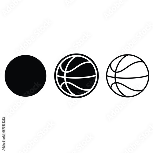 Three stages of a basketball illustration high quality