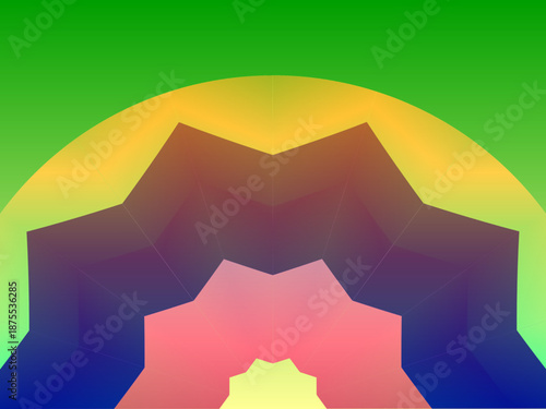 simple background with half circle dynamic line art shape	