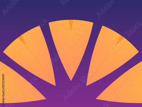 simple background with half circle dynamic line art shape	