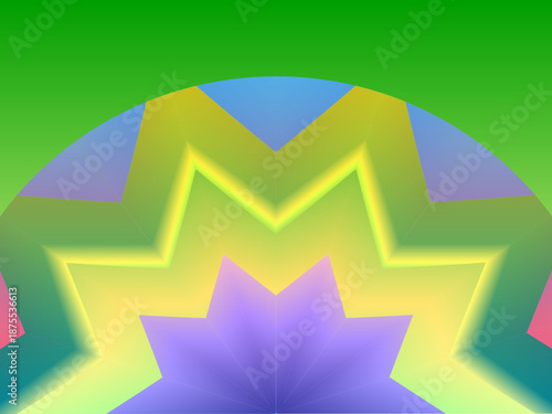 simple background with half circle dynamic line art shape	