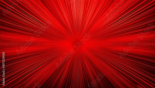 Dynamic Red Background With Radial Sunburst Effect Diagonal Stripes And Halftone Dot Patterns Creating A Vibrant And Energetic Design For Various Graphic Projects And Presentations