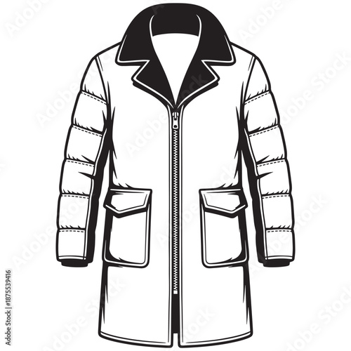 Classic puffer coat with fur collar