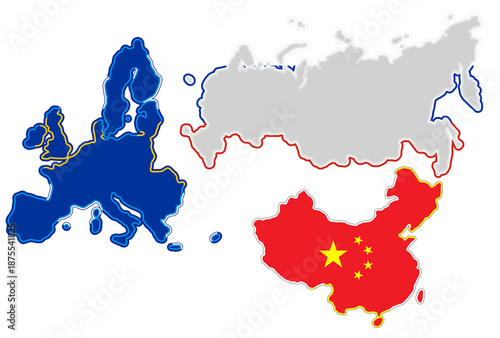 abstract flag colors of Rus...