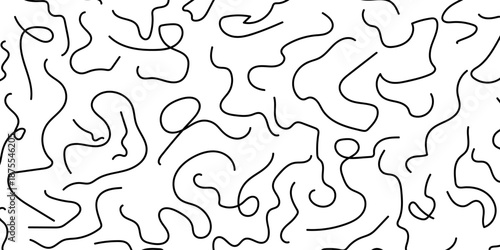 seamless pattern with black and white stripes, abstract pattern of irregular thin contour lines on white background, vintage contour mapping natural printing topo illustration, 