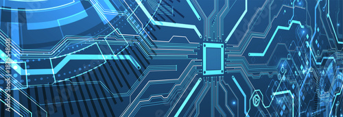 Abstract background on technological and scientific topics. CPU concept. Vector format.