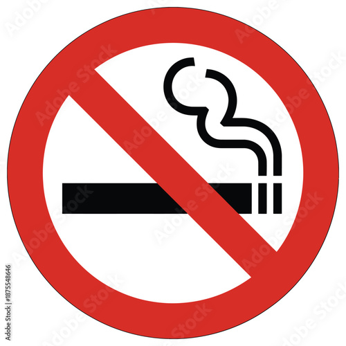 No smoking prohibition sign