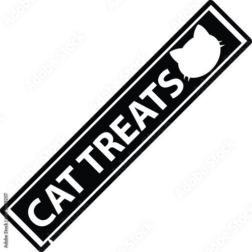 Cat snack treats icon. Cat treats sign. Fluffy cat creamy treat. flat style.