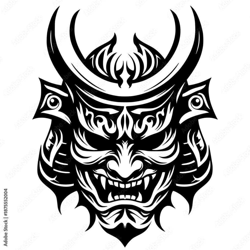 Fototapeta premium Samurai demon silhouette
