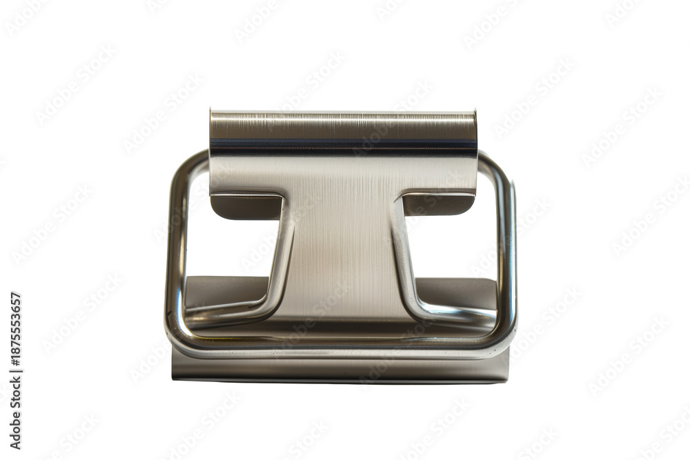 Fototapeta premium Metal Binder Clip Isolated on White 