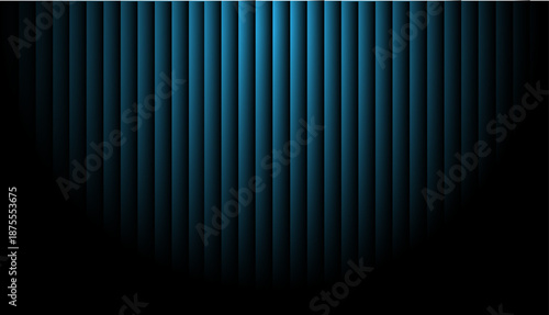 Abstract digital art with blue and black vertical lines