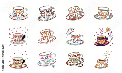 Versatile Lifestyle Icon Set Featuring Fitness Dumbbells, Blood Pressure Monitor, Calendar, Kitchen Utensils, Electric Kettle, First Aid Kit, and Decorative Tableware Collage