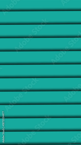 Teal Ribbed Striped Vector Background with Smooth Glass Texture and Modern Minimal Design