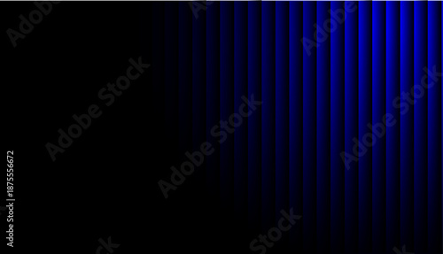 A dark background with blue light shining through vertical lines