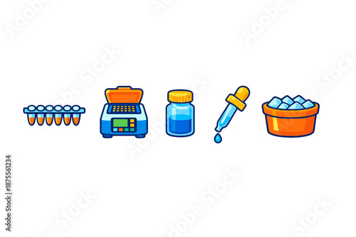 Laboratory equipment icons