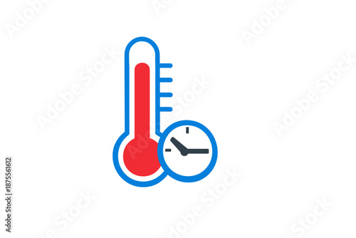 Thermometer and Clock Icon