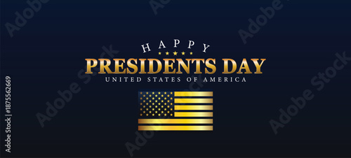 President's Day USA ackground with the US flag, Happy President's Day Background Design, Banner, Poster, Greeting Card
