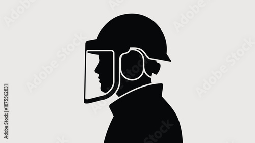Worker in protective gear for safety and health