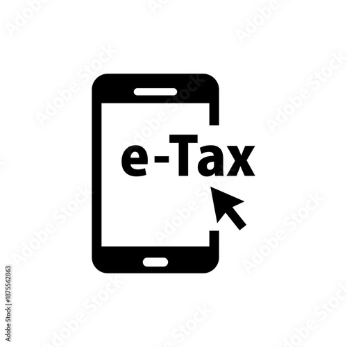 スマホでのe-Tax申請をイメージしたアイコン