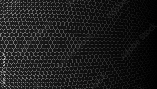 Carbon fiber perspective pattern. Black composite kevlar texture with realistic shadows, industrial background, vector material for car tuning, textile fabric, posters, banners, tech design