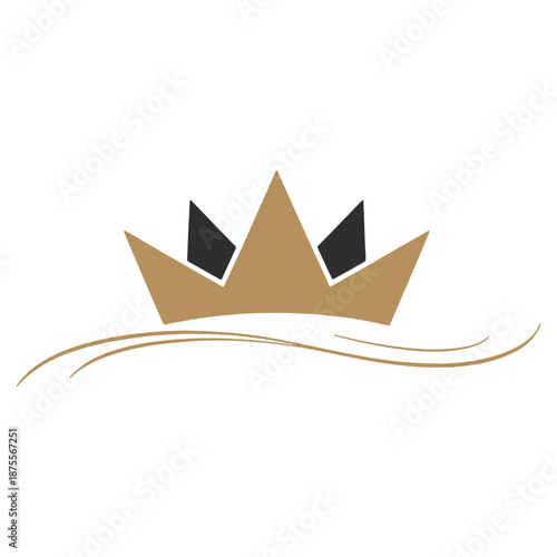 Minimalist crown vector illustration