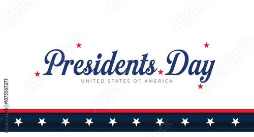 President's Day USA ackground with the US flag, Happy President's Day Background Design, Banner, Poster, Greeting Card