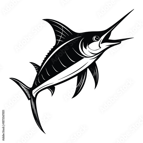 Swordfish Silhouette Vector Illustration