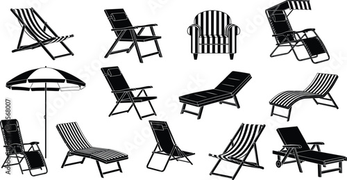 Collection of black silhouette bow illustrations arranged in grid showing diverse ribbon styles for fashion, gift wrapping, and decorative design use