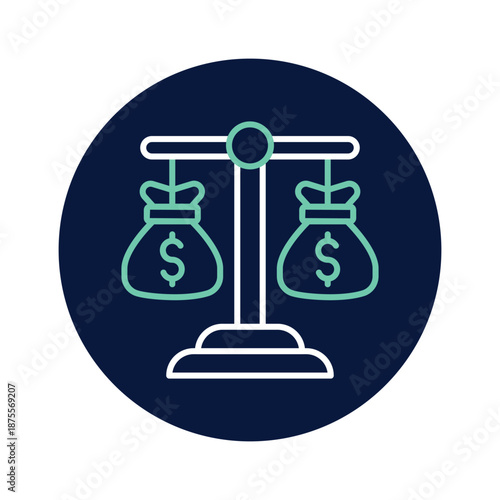 Financial Balance vector, pixel perfect, illustrator file 
