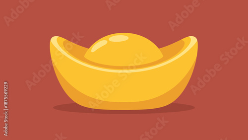 Traditional Chinese Yuanbao Gold Ingot Symbolizing Wealth Prosperity Fortune Luck And Abundance For Celebrations And New Year Festivities