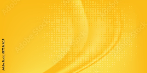 Yellow halftone pattern. Retro comic gradient background. Bright orange pixelated dotted texture overlay. Cartoon pop art faded gradient pattern. Vector backdrop for poster, banner, advertisement