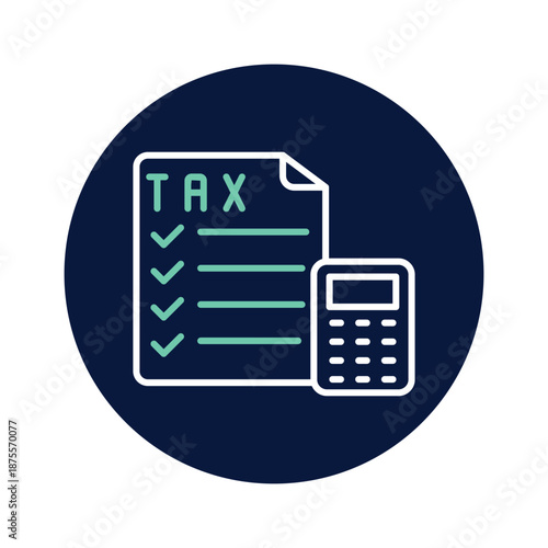 Tax Calculation vector, pixel perfect, illustrator file 
